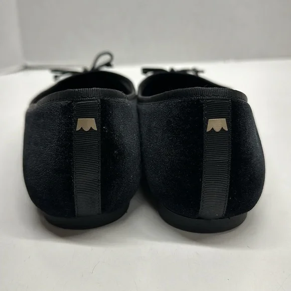 Birdies Goldfinch Velvet Pointed Toe Ballet Flat in Caviar Velvet Black Size 7.5 - Picture 4 of 9